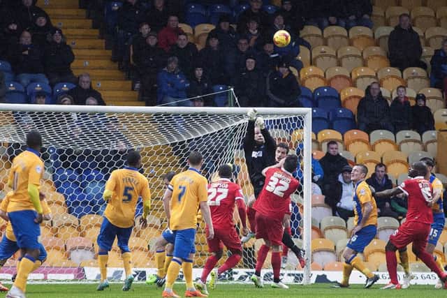 Mansfield Town v Leyton Orient - Skybet League Two - One Call Stadium - Saturday 12th December 2015
Brian Jenson punches clear at corner