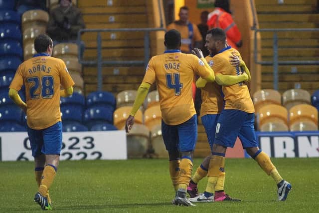 Mansfield Town v Leyton Orient - Skybet League Two - One Call Stadium - Saturday 12th December 2015
Reggoer Lambe celebrates