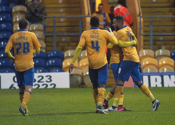 Mansfield Town v Leyton Orient - Skybet League Two - One Call Stadium - Saturday 12th December 2015

Reggoer Lambe celebrates