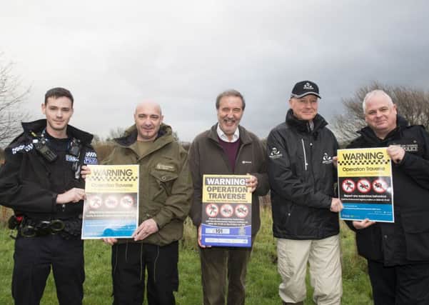 (L-R):
Special Constable Haddon Smith, Lee Watts (Environment Agency Officer), PCC Paddy Tipping, Kevin Pearson (Angling Trust), PC Nick Willey (Lincolnshire Police Rural Wildlife Crime Officer.