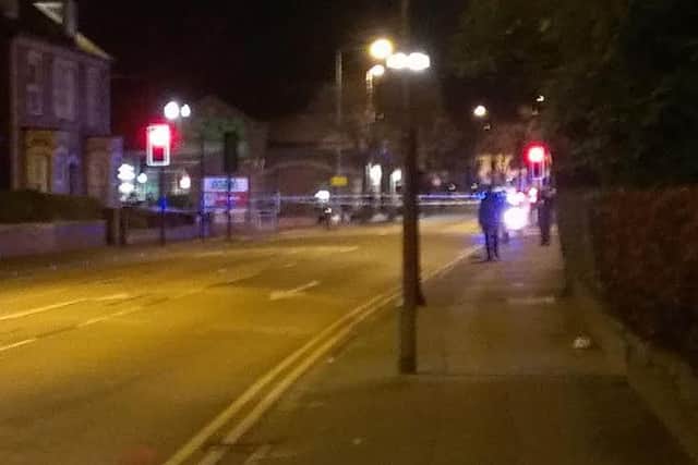 The scene in Worksop this evening near the new bus station