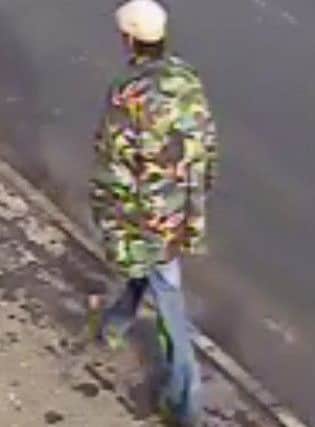 Police are looknig to speak with this man after van tyres were slashed in Pinxton.