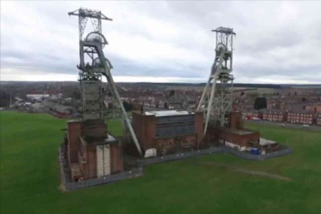A snapshot of Clipstone Colliery taken from the drone footage