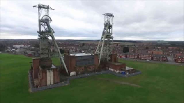 A snapshot of Clipstone Colliery taken from the drone footage