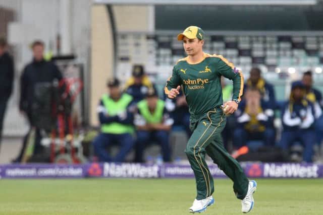 James Taylor in the field during the NatWest T20 Blast match between the Outlaws and the Bears at Trent Bridge, Nottingham on 15 May 2015.  Photo: Simon Trafford