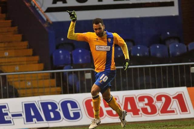 Stags striker  Matt GreenPicture by Steve Uttley.