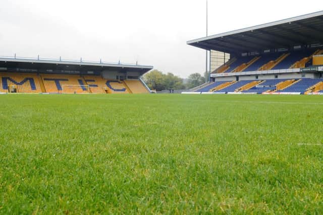 The One Call Stadium, home of Mansfield Town FC.