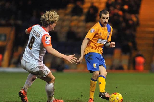 Mansfield Town v Luton Town - Skybet League Two - One Call Stadium - Saturday 23 jan 2016Sean Kavanagh puts the ball past Cameron McGeehan