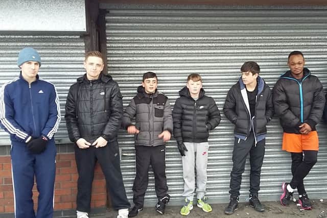 Members of Benny's Amateur Boxing Club were locked out from training at Highbury Vale Community Centre on Sunday January 17.
From left, Kurtis Lowe 21, Matthew Hutchinson, 21, Harvey Sturton, 12, Kie Occleshaw-Jones, 13, Nathan Sturton, 16, Frank Alex, 18, Callum McKelvie, 12.