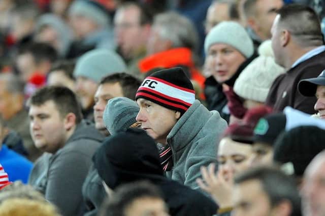 Sunderland supporters captured during the 1-1 draw at the Stadium of Light against Bournemouth