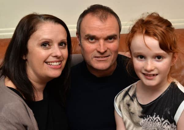The Woodward family are raising money and awareness for Vascular Ehlers Danlos Syndrome, pictured from left are Dawn, Dave and Evie, eight