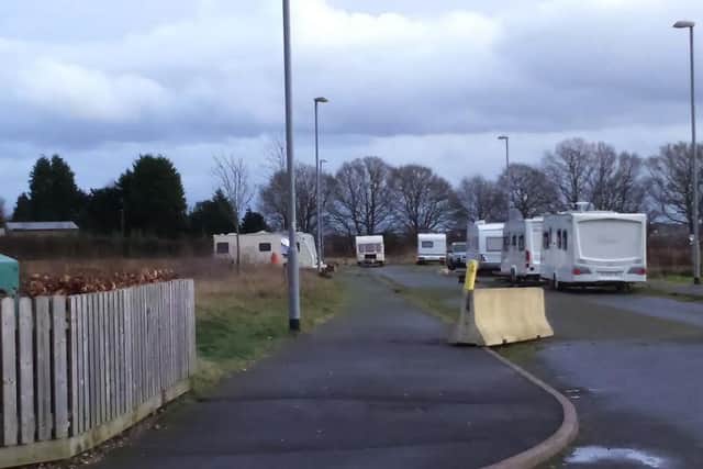 Travellers were settled on Sherwood Oaks Business Park, Mansfield