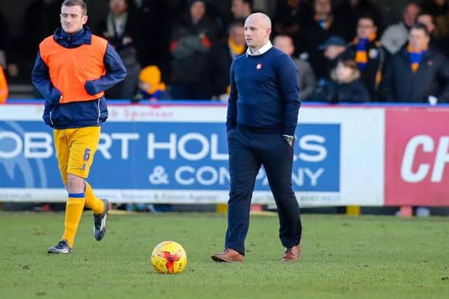 Mansfield Town's Mansger Adam Murray - Pic by Chris Holloway
