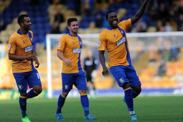 Mansfield Town v Crawley Town -Skybet League One - One Call Stadium - Saturday 12th September 2015Mitchell Rose celebrates