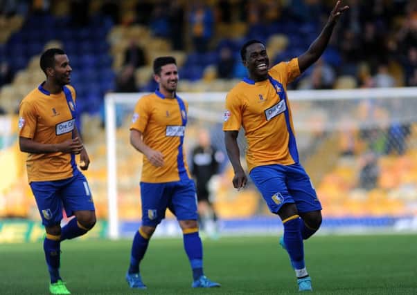 Mansfield Town v Crawley Town -Skybet League One - One Call Stadium - Saturday 12th September 2015

Mitchell Rose celebrates