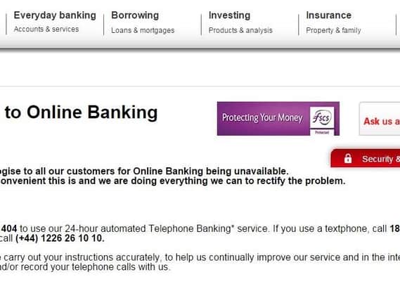 HSBC's online banking website is currently down.
