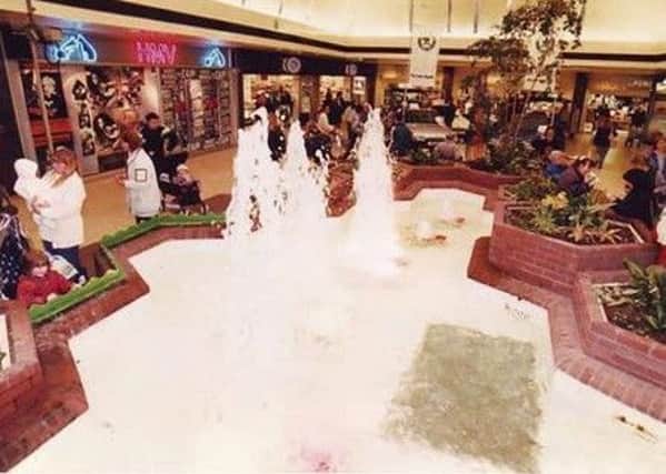 The old fountains inside Four Seasons Shopping Centre, Mansfield.