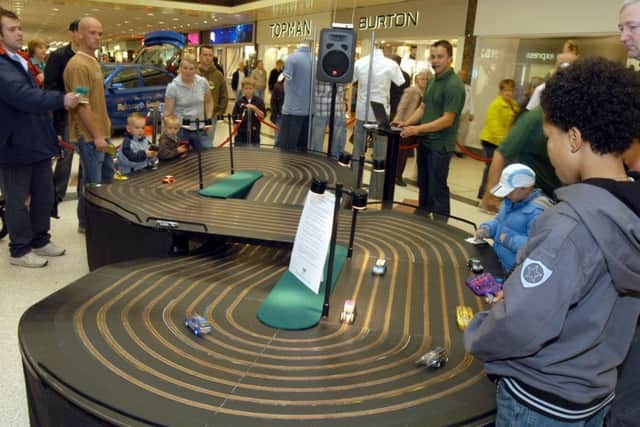 A Scalextric competition in the shopping centre in June 2007.