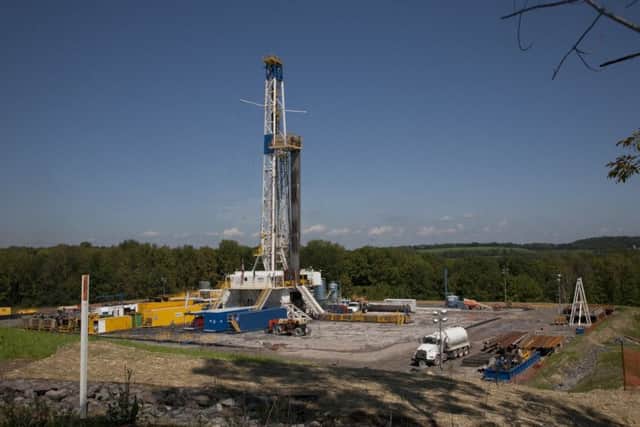 Fracking rigs like this one are a common site in America.