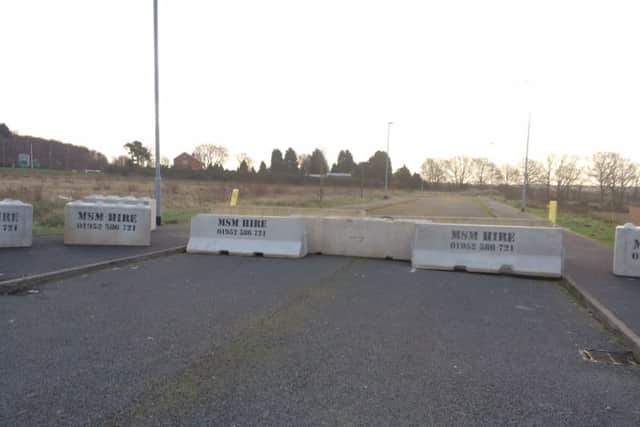 New barriers have been put in place on the road.
