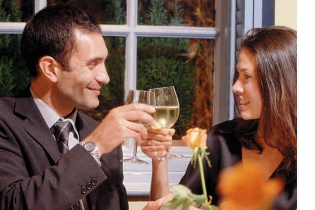 Mandatory Credit: Photo by Image Source / Rex Features ( 473695a )MODEL RELEASED - COUPLE EATING OUTCOUPLE EATING OUT