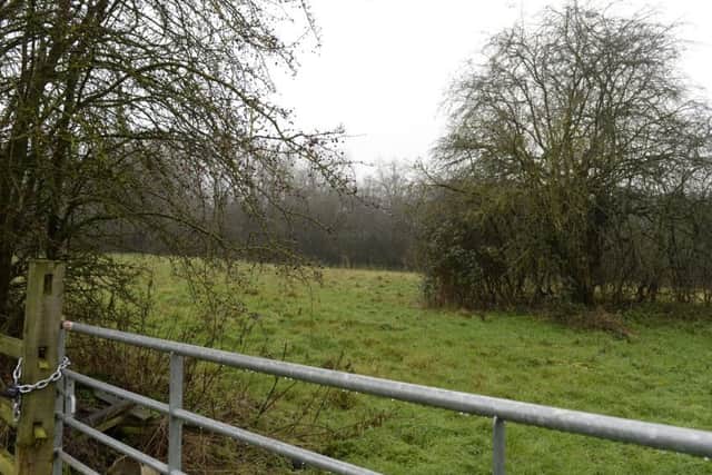 The proposed travellers' site at Wellow