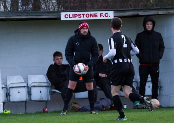 Match action from Clipstone v Pontefract Collieries