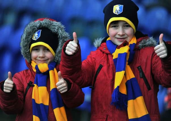 Mansfield Town v Morecambe - Skybet League Two - One Call Stadium - Saturday 6 Feb 2016 - Photographer Steve Uttley

Young fans give thumbs up