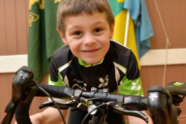 Seven year old Ethan Ellam is taking part in a 30 mile sponsored bike ride to raise money for a new scout hut for the 4th Bolsover Scouts