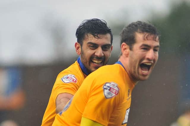 Mansfield Town v Morecambe - Skybet League Two - One Call Stadium - Saturday 6 Feb 2016 - Photographer Steve Uttley
Matty Blair celebrates the equaliser