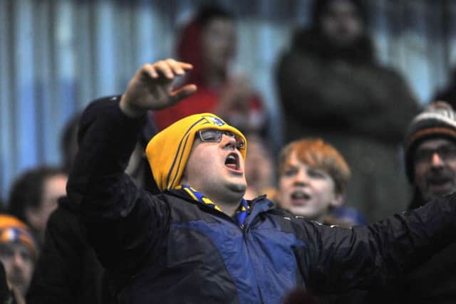 Mansfield Town v Morecambe - Skybet League Two - One Call Stadium - Saturday 6 Feb 2016 - Photographer Steve UttleyStags fan celebrate penalty save