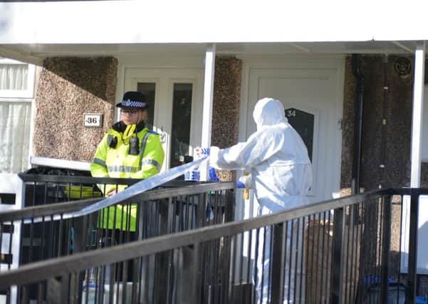 Crime scene in Sutton-in-Ashfield where a woman's body was discovered on Monday, February 8.