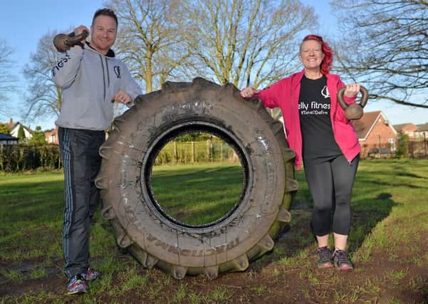 Simon Gunn is hoping to set up a family friendly fitness centre using crowdfunding, pictured are Simon and partner Jacqueline Illingworth
