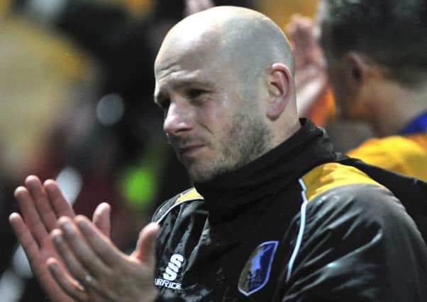 Mansfield Town v Morecambe - Skybet League Two - One Call Stadium - Saturday 6 Feb 2016 - Photographer Steve Uttley

Adam Murray claps the fans despite being sent off