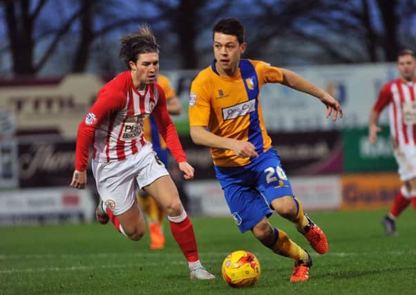 Mansfield Town v Accrington - Skybet League Two - One Call Stadium - Saturday 2nd Jan 2016

Jack Thomas gets past Josh Windass