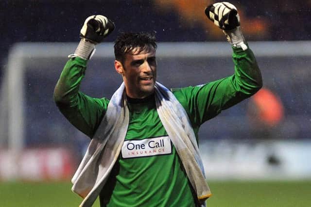 Mansfield Town v Morecambe - Skybet League Two - One Call Stadium - Saturday 6 Feb 2016 - Photographer Steve Uttley
Double Penalty saver Scott Shearer celebrates at end of game
