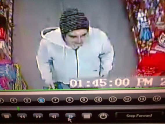 Police want to speak wit hthis man in connectino with a shop theft in Worksop.