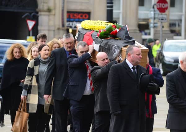 16 Feb 2016.....The funeral of Harry Harpham MP at Sheffield Cathedral. Picture Scott Merrylees
