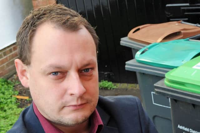 Jason Zadrozny is campaigning against changes to bins in Ashfield.