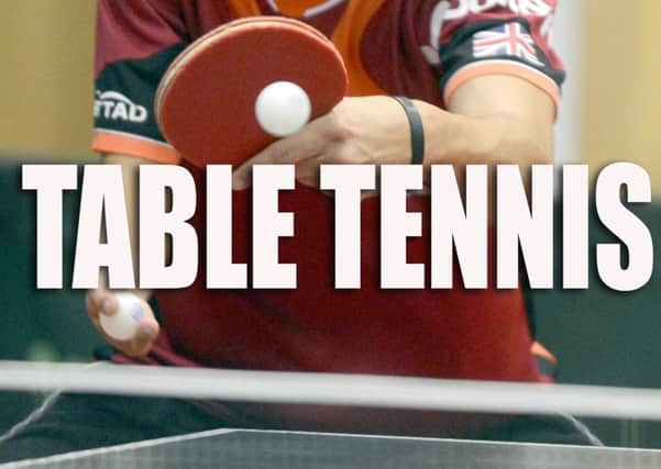 MANSFIELD Table Tennis League round-up.