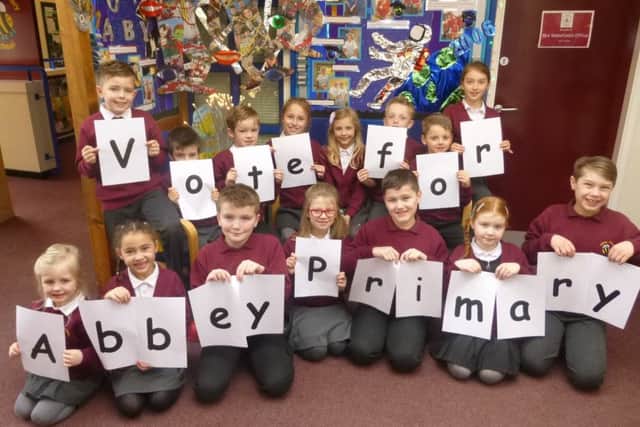 Abbey Primary School pupils are appealing for help.