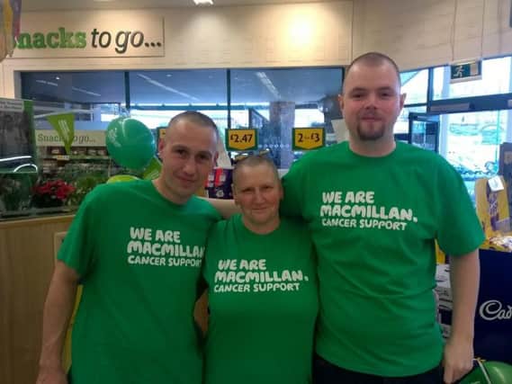 Morrisons staff 'braved the shave' for charity today (Feb 26).