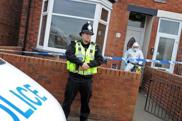 Police investigated the crime scene in Station Road, Shirebrook for days afterwards.