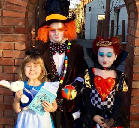 These youngsters went for an Alice in Wonderland theme.