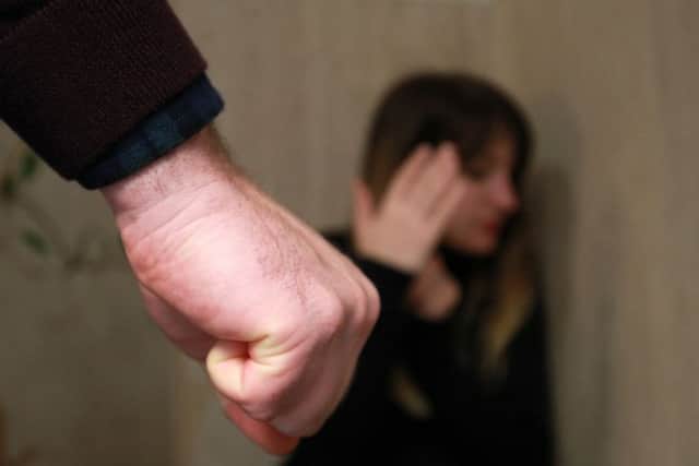 STOCK: Domestic violence illustraion.