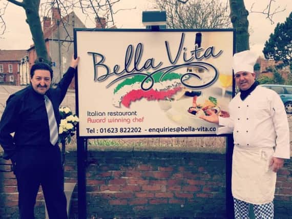 New restaurant owners Antonio and Amadeus are eager to open the doors to Bella Vita in Ollerton on Monday (March 14).