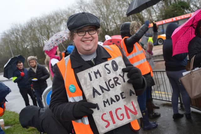 Junior doctors protest outside Kings Mill hospital in Sutton-in-Ashfield, near Mansfield in their latest action against government contract changes.