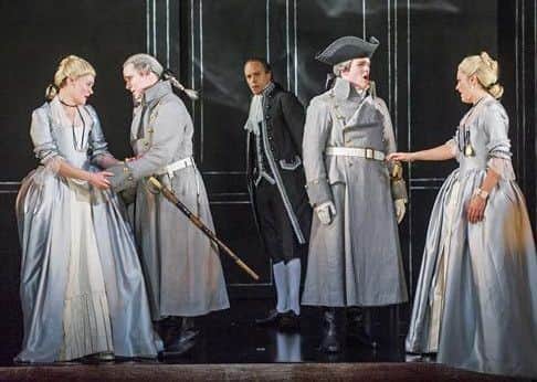 Love and fidelity are put to the test in Mozart's comic opera Cosi fan tutte at Nottingham Theatre Royal [Photo by Tristram Kenton]