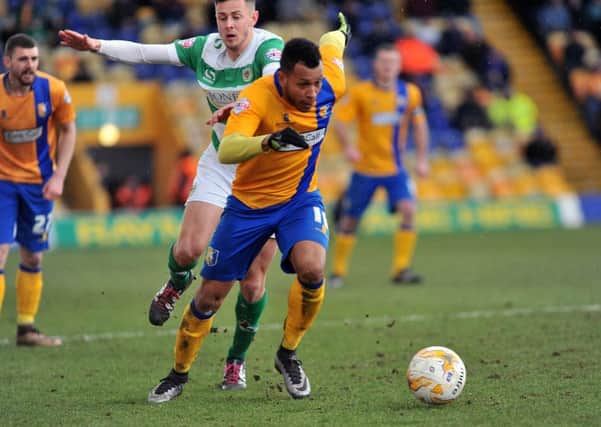Matt Green gets away from the Yeovil defence

Mansfield Town v Yeovil Town - Skybet League Two - One Call Stadium - Saturday 20 Feb 2016 - Photographer Steve Uttley