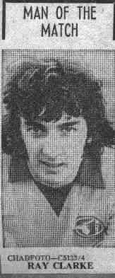 Ray Clarke, who was Mansfield Town's man of the match against Exeter in 1975.